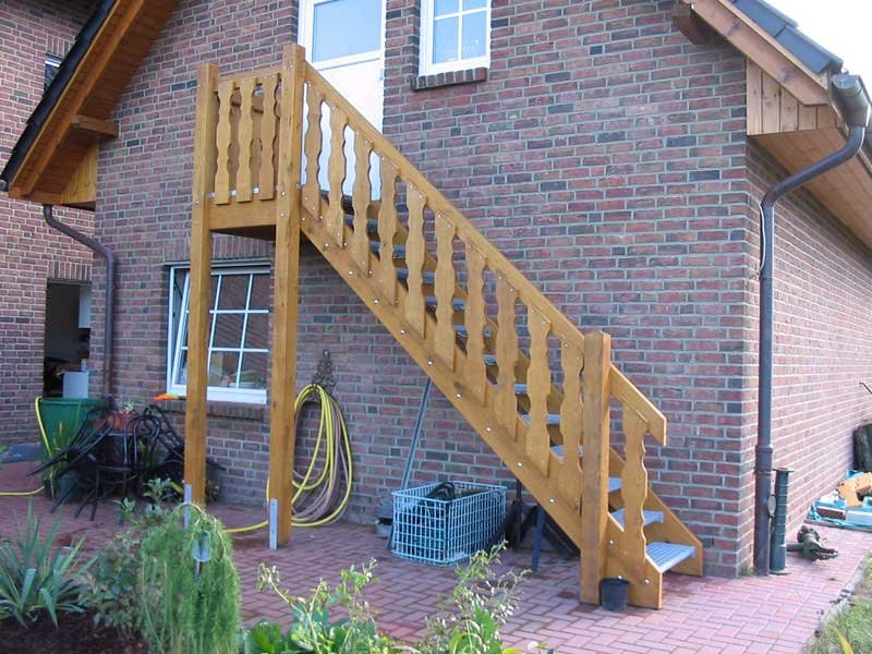 Außentreppe Eichenholz 1