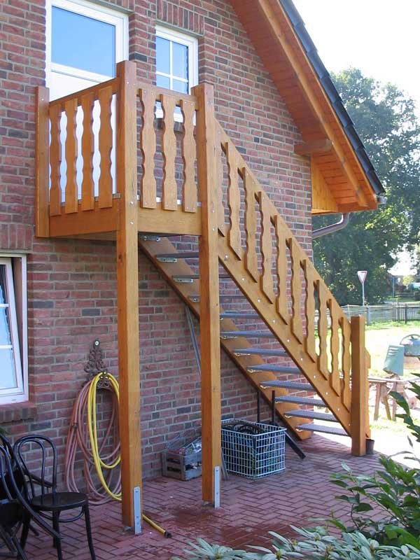 Außentreppe Eichenholz 2